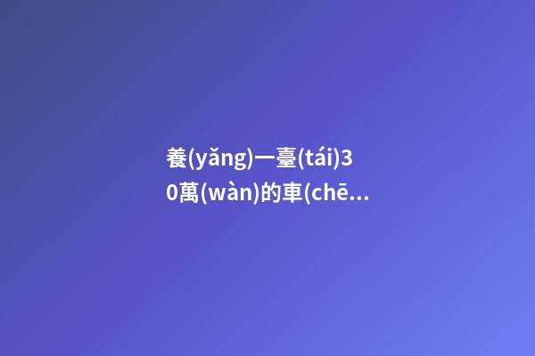 養(yǎng)一臺(tái)30萬(wàn)的車(chē)，每年花費(fèi)多少錢(qián)？